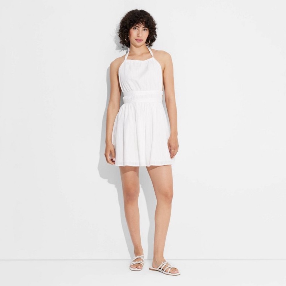 Women’s Tie Back Mini Fit and Flare Dress- Wild Fable S